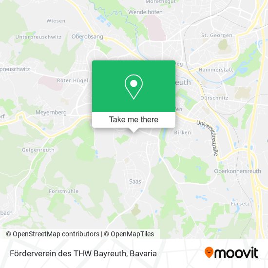 Förderverein des THW Bayreuth map