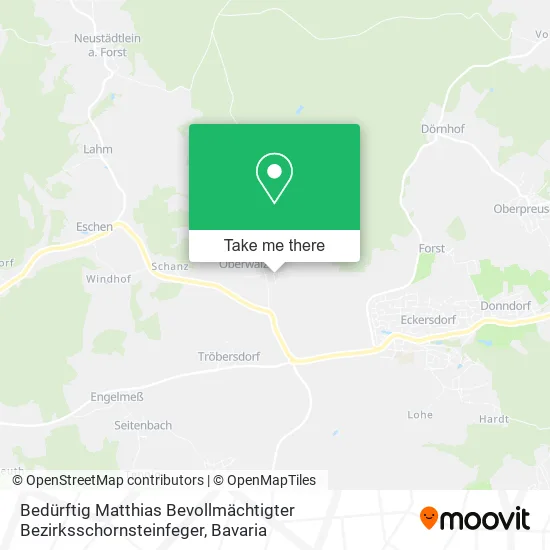 Карта Bedürftig Matthias Bevollmächtigter Bezirksschornsteinfeger