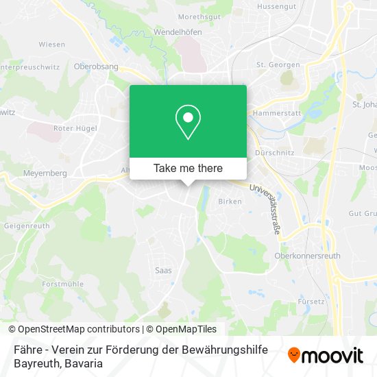 Fähre - Verein zur Förderung der Bewährungshilfe Bayreuth map