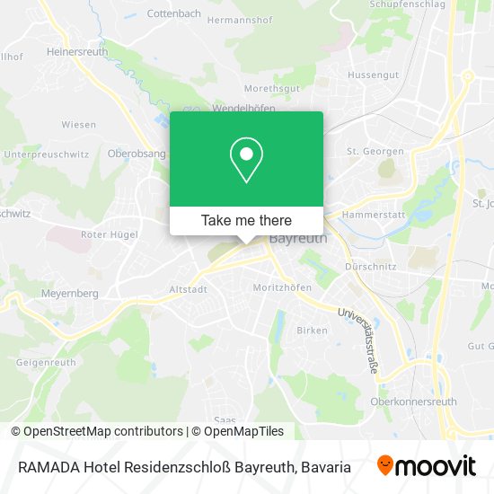 Карта RAMADA Hotel Residenzschloß Bayreuth