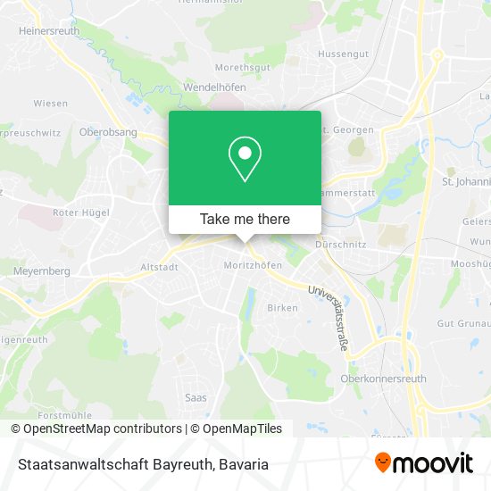 Карта Staatsanwaltschaft Bayreuth