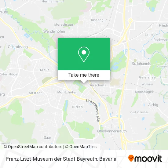 Карта Franz-Liszt-Museum der Stadt Bayreuth