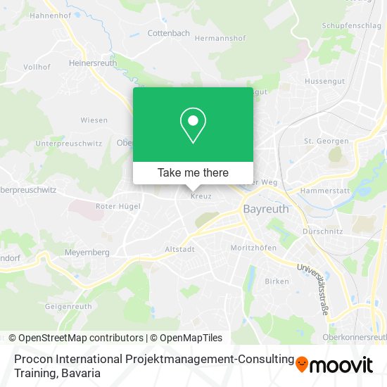 Procon International Projektmanagement-Consulting Training map