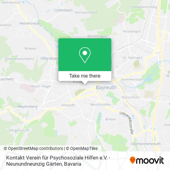 Kontakt Verein für Psychosoziale Hilfen e.V. - Neunundneunzig Gärten map