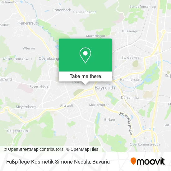 Карта Fußpflege Kosmetik Simone Necula
