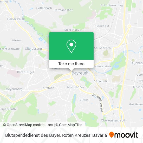 Blutspendedienst des Bayer. Roten Kreuzes map