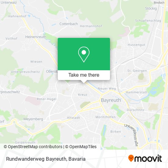 Rundwanderweg Bayreuth map
