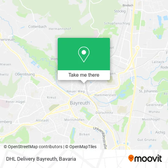 Карта DHL Delivery Bayreuth