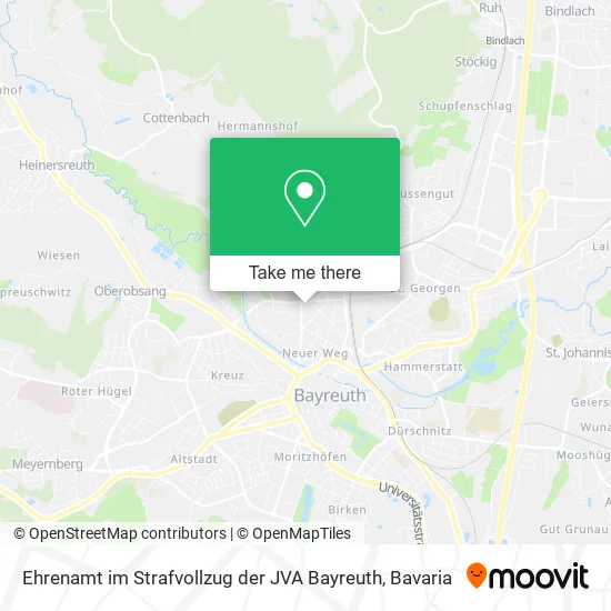 Карта Ehrenamt im Strafvollzug der JVA Bayreuth