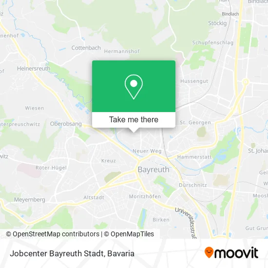 Карта Jobcenter Bayreuth Stadt