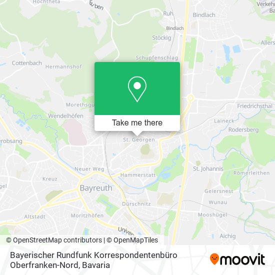 Bayerischer Rundfunk Korrespondentenbüro Oberfranken-Nord map