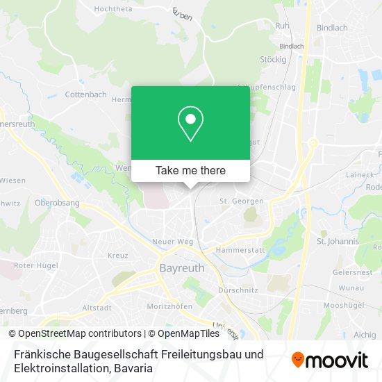 Карта Fränkische Baugesellschaft Freileitungsbau und Elektroinstallation