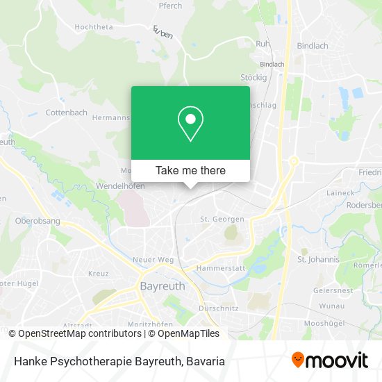 Hanke Psychotherapie Bayreuth map