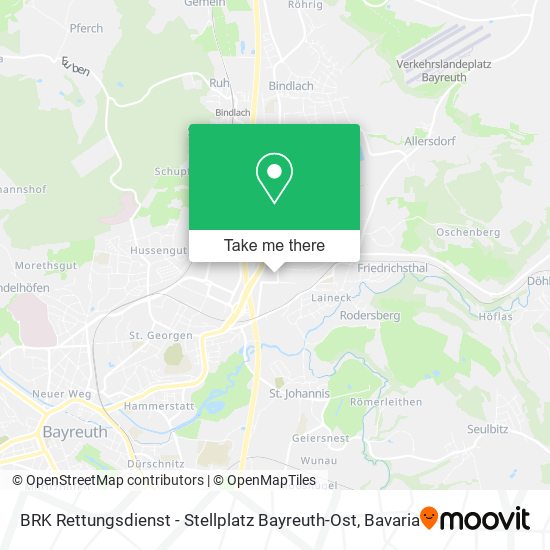 Карта BRK Rettungsdienst - Stellplatz Bayreuth-Ost