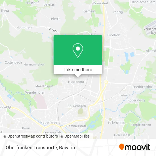 Карта Oberfranken Transporte