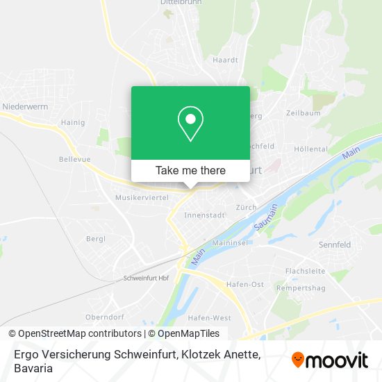 Карта Ergo Versicherung Schweinfurt, Klotzek Anette