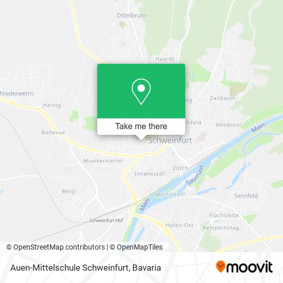 Карта Auen-Mittelschule Schweinfurt