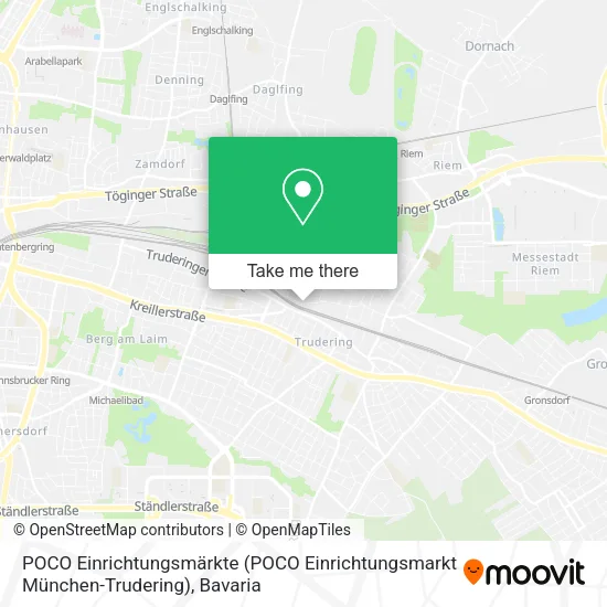 Карта POCO Einrichtungsmärkte (POCO Einrichtungsmarkt München-Trudering)