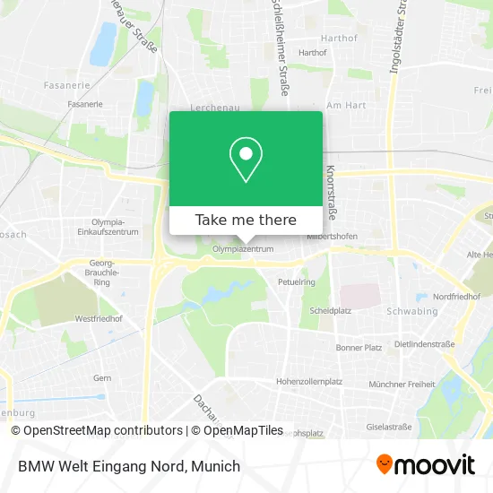 Карта BMW Welt Eingang Nord