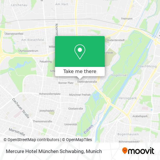 Mercure Hotel München Schwabing map