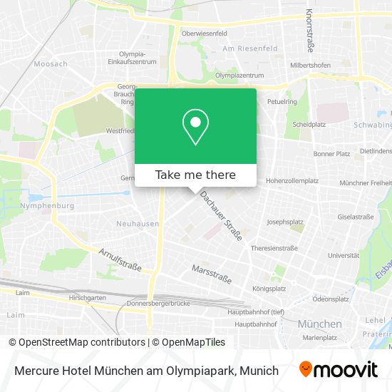 Карта Mercure Hotel München am Olympiapark