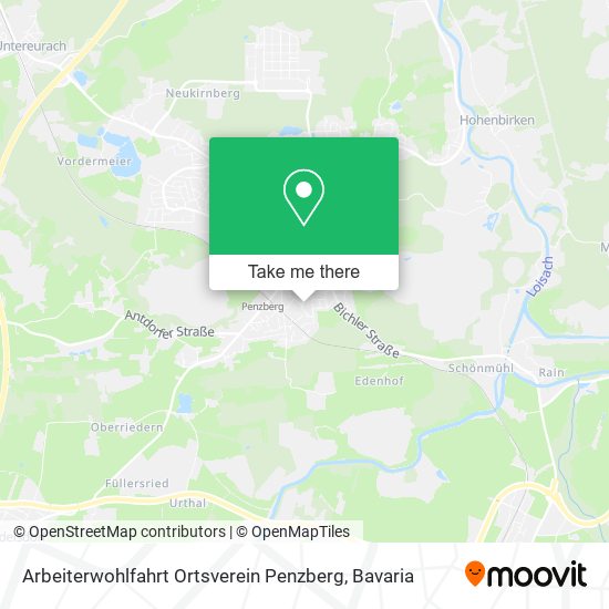 Arbeiterwohlfahrt Ortsverein Penzberg map