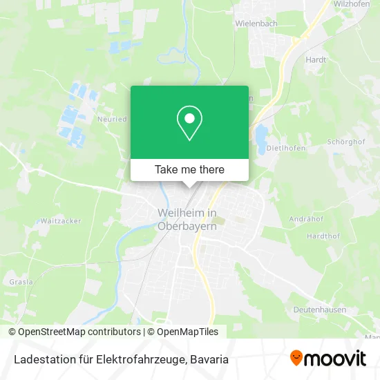Карта Ladestation für Elektrofahrzeuge