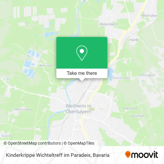 Карта Kinderkrippe Wichteltreff im Paradeis