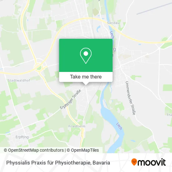 Карта Physsialis Praxis für Physiotherapie