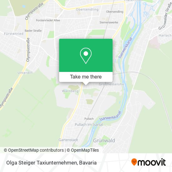 Карта Olga Steiger Taxiunternehmen