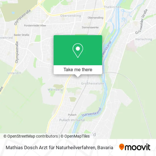 Карта Mathias Dosch Arzt für Naturheilverfahren