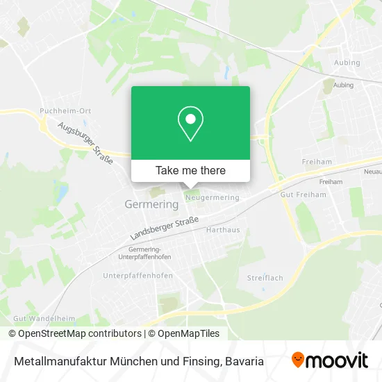 Карта Metallmanufaktur München und Finsing