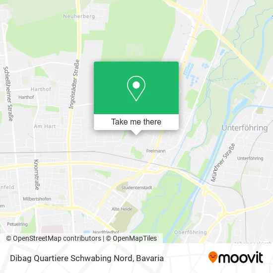 Карта Dibag Quartiere Schwabing Nord