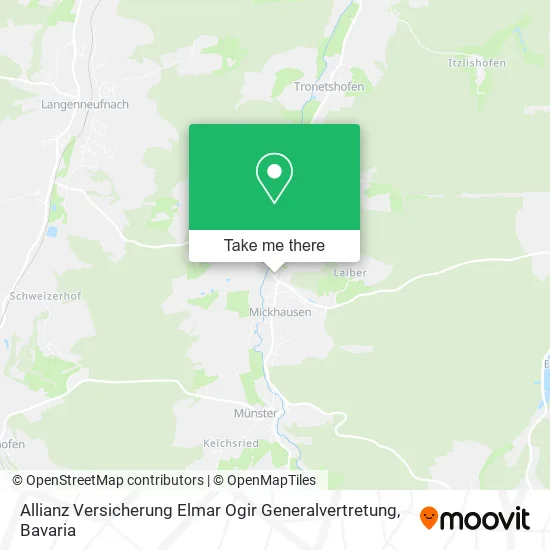 Карта Allianz Versicherung Elmar Ogir Generalvertretung