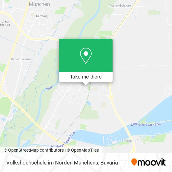 Карта Volkshochschule im Norden Münchens