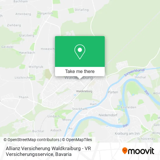 Карта Allianz Versicherung Waldkraiburg - VR Versicherungsservice