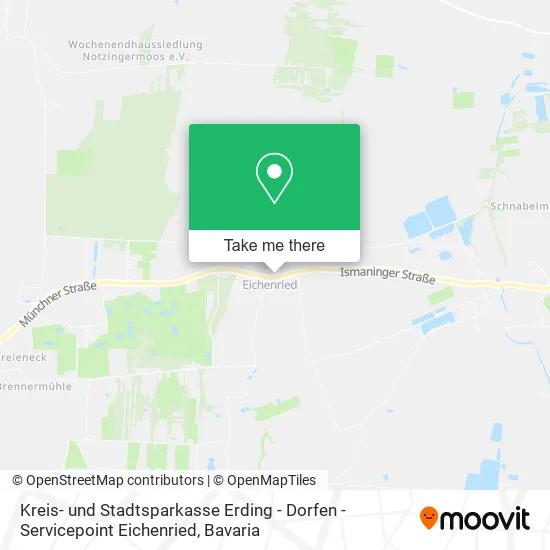 Карта Kreis- und Stadtsparkasse Erding - Dorfen - Servicepoint Eichenried
