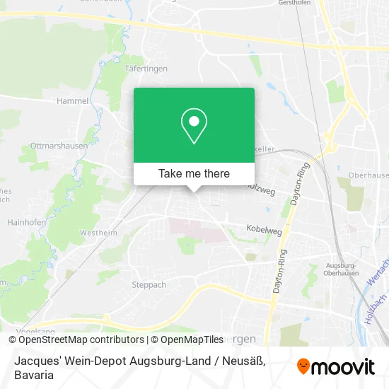 Карта Jacques' Wein-Depot Augsburg-Land / Neusäß
