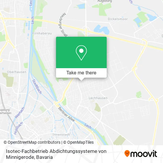 Карта Isotec-Fachbetrieb Abdichtungssysteme von Minnigerode