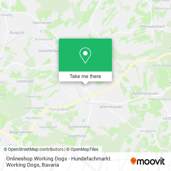 Карта Onlineshop Working Dogs - Hundefachmarkt Working Dogs