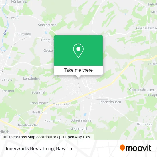 Карта Innerwärts Bestattung