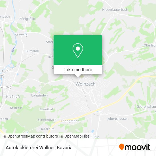 Autolackiererei Wallner map