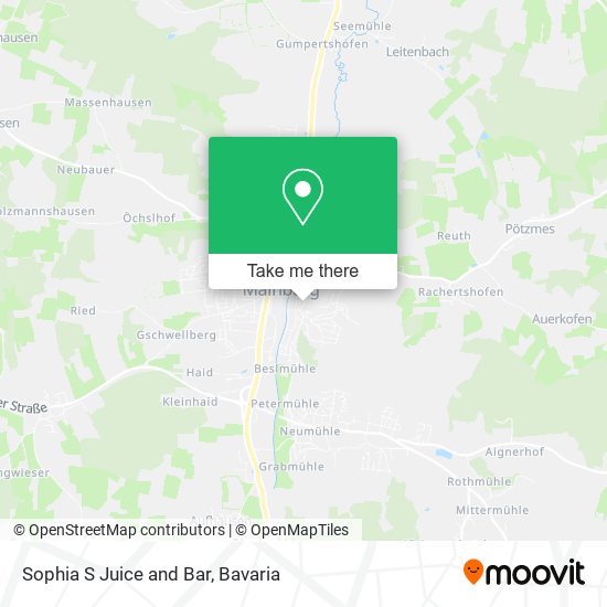 Sophia S Juice and Bar map