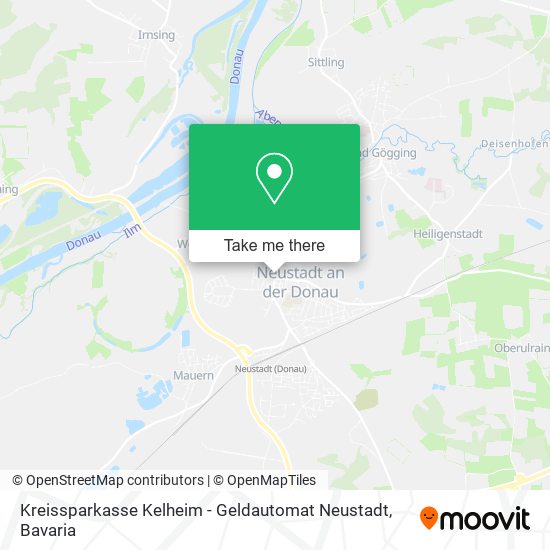 Карта Kreissparkasse Kelheim - Geldautomat Neustadt