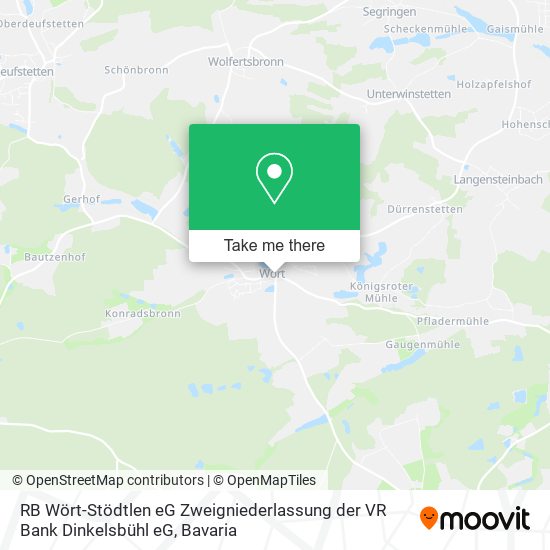 RB Wört-Stödtlen eG Zweigniederlassung der VR Bank Dinkelsbühl eG map
