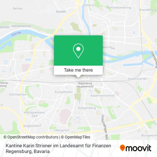 Kantine Karin Strixner im Landesamt für Finanzen Regensburg map