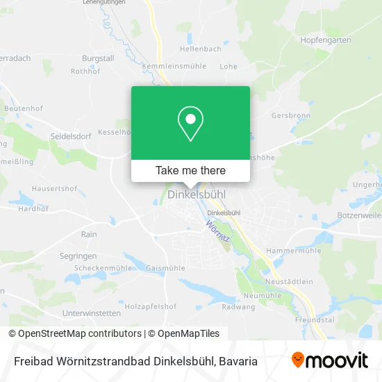 Карта Freibad Wörnitzstrandbad Dinkelsbühl