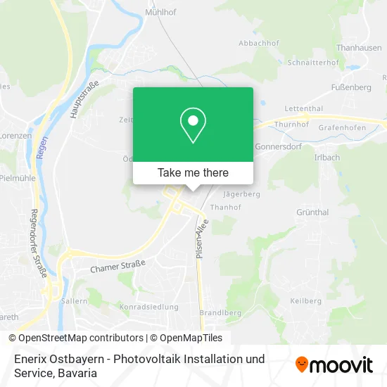 Карта Enerix Ostbayern - Photovoltaik Installation und Service