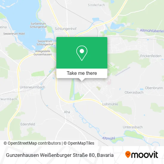 Карта Gunzenhausen Weißenburger Straße 80