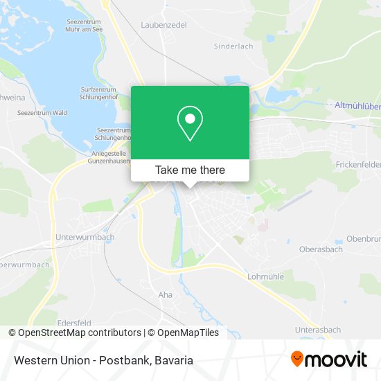 Western Union - Postbank map